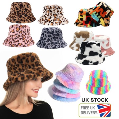 FLUFFY BUCKET HAT SOFT PLUSH FESTIVAL HATS FAUX FUR UK FLUFFY BUCKET HAT SOFT PLUSH FESTIVAL HATS FAUX FUR UK