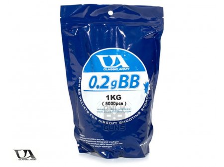 Classic Army 0.20g BB pellets 1 KG 5000 BB's Classic Army 0.20g BB pellets 1 KG 5000 BB's