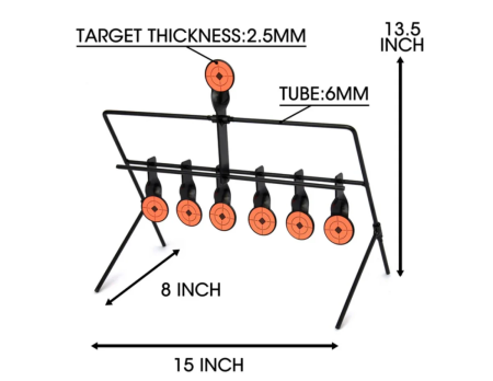 Arms Rotating Spinner Self-Resetting Metal Shooting Target Arms Rotating Spinner Self-Resetting Metal Shooting Target
